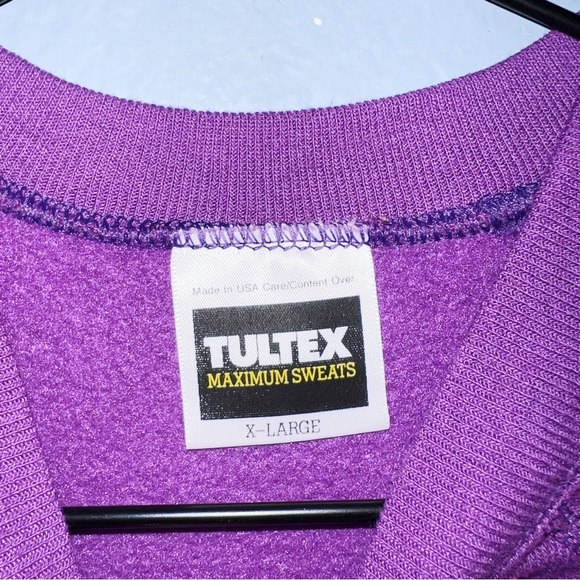 Tultex Vintage 1990s Purple Crewneck Sweater Size Extra Large - Picture 5 of 5